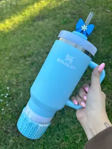 Winter Wonderland Bow Straw Buddy