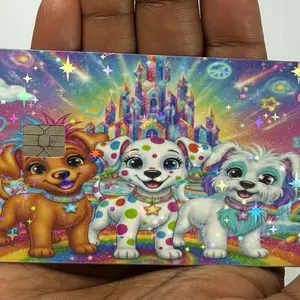 Lisa Frank Inspired Debit Card Cover with Holographic Print Design for Stylish Daily Essentials