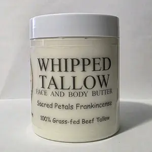 BC Sacred Petals Whipped Tallow Face and Body Butter - Moisturizing and Nourishing Skin Care Cream for Soft and Smooth Skin.