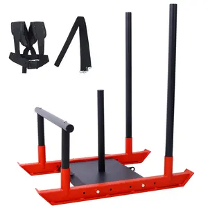 Weight Training Pull Sled, Fitness Strength Speed Training Sled, Steel Power Sled Workout Equipment for Athletic Exercise and Speed Improvement