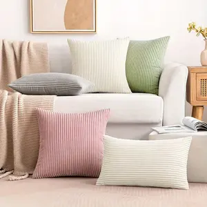 Soft Bohemian Striped Pillow Cover, Aesthetic Cushion Case, Modern Style Room Decor, Bedding for Holidays, Sofa, Living Room, Car Pillows