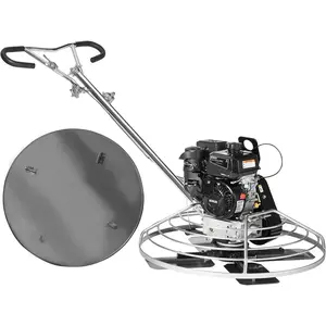 Father's Day Gift VEVOR Power Trowel, 38" Walk-Behind Cement Trowel with Float Pan, 6HP Gas-Powered Smooth Concrete Surface Finisher, Heavy Duty Commercial Screed Concrete Cement with Finishing Blade, Orange