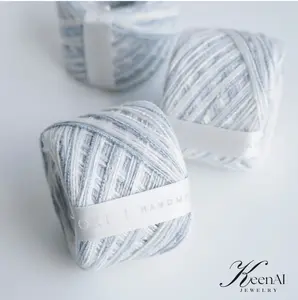 Premium Hand-Mixed Yarn No.4 for Crochet & Knitting - Cotton & Polyester Blend