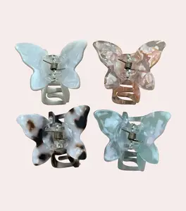Small Marble Butterfly Hair Claw