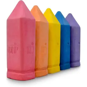 Non-Toxic Sidewalk Chalk for Toddlers and Kids - Washable Outdoor Jumbo Chalk - Rainbow