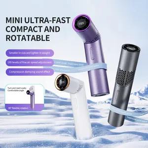 Mini Handheld Lipstick Fan Brushless Motor High Power Portable Rechargeable Foldable Compact Lightweight Stress Relief Sound Effect Adjustable Angle