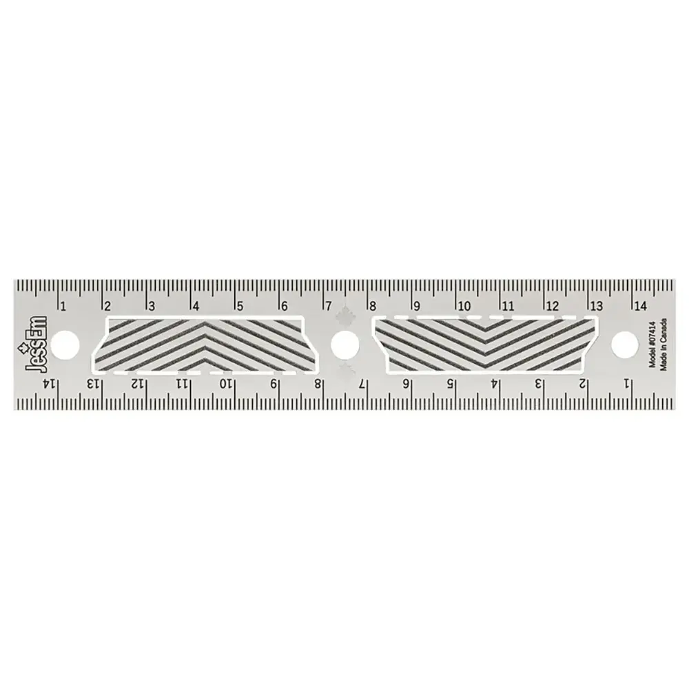 JessEm 07414 Stainless Steel 150mm Precision Ruler with Patented Flex Grip and Fade Resistant Markings