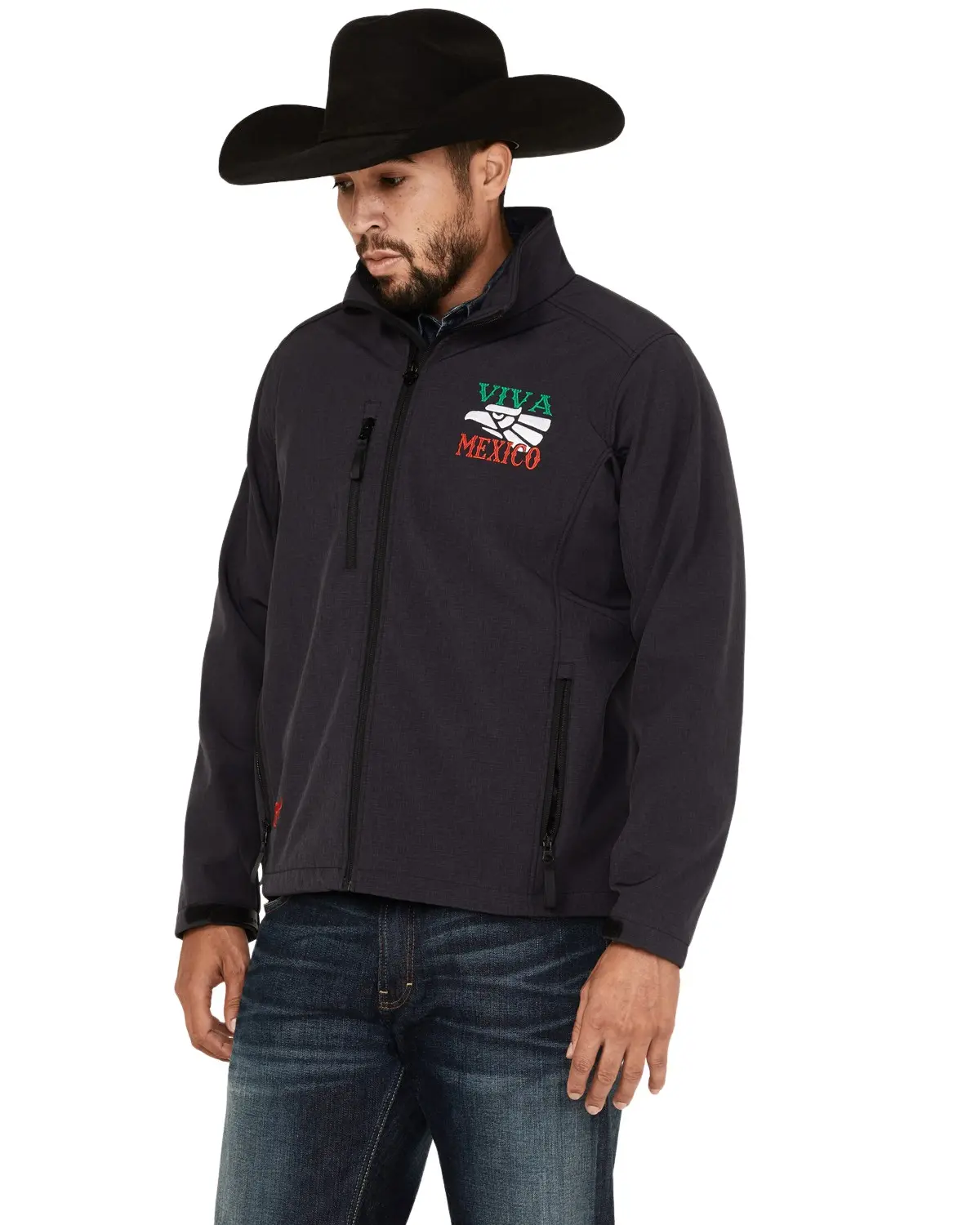 Men's Cowboy Hardware Men'S Viva Mexico Embroidered Zip-Front Softshell - 192156-145