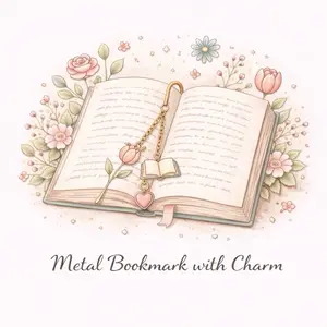 Live Claim Metal Bookmark with Charm - Elegant Book Page Accessory for Reading Enthusiasts