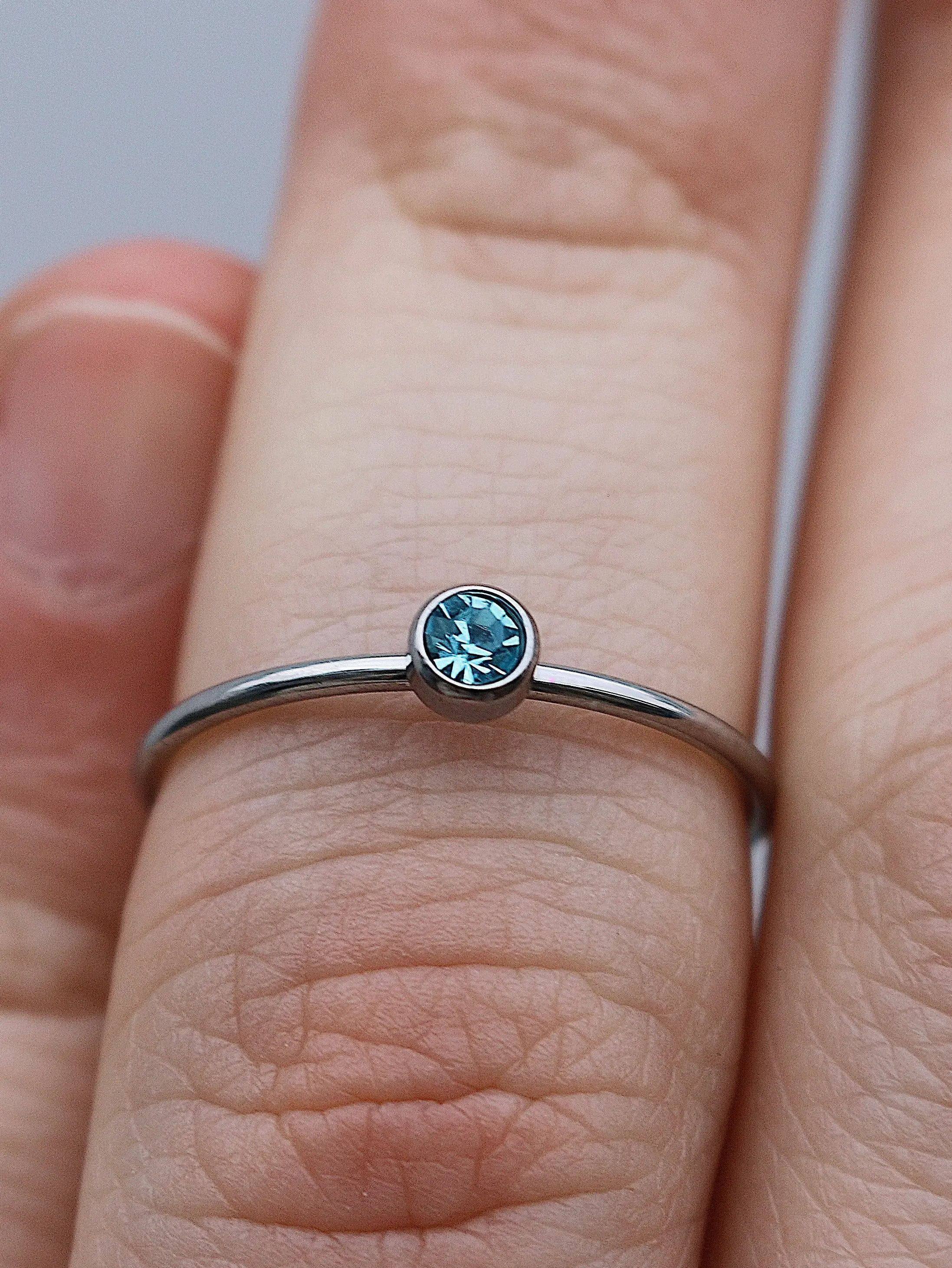 March Birthstone Ring