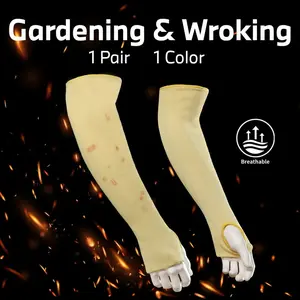 1 Pair Of Heat-Resistant Aramid Cut-Resistant Sleeves, Lightweight And Breathable, Arm Protectors, Designed For Gardening, Kitchen, Farm Work, And Welding