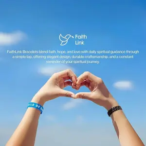 Daily Bible Verse Bracelet FaithLink Tap To Connect NFC Notifications Inspirational Christian Gift for Loved Ones Effortless Connectivity No App Required