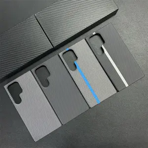600D Carbon Fiber Kevlar Texture Supercar Feel Design Case For Samsung S26 Ultra S25/24/23 Plus Ultra-thin Shockproof Hard Cover