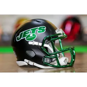 New York Jets Riddell Speed Mini Helmet - Stealth Black Alternate