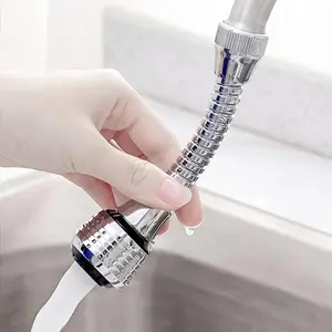 Kitchen Sink Faucet, Splash-proof Swivel Extender with Pressure Boosting Filter, Universal Kitchen Tool for Easy Washing