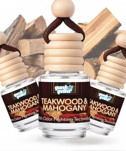 Hanging Air Freshener Car Diffusers  Long Lasting Scent, Odor Eliminator, Home Essentials, Fresh car fragrance diffuser   Pack Teakwood and Mahogany