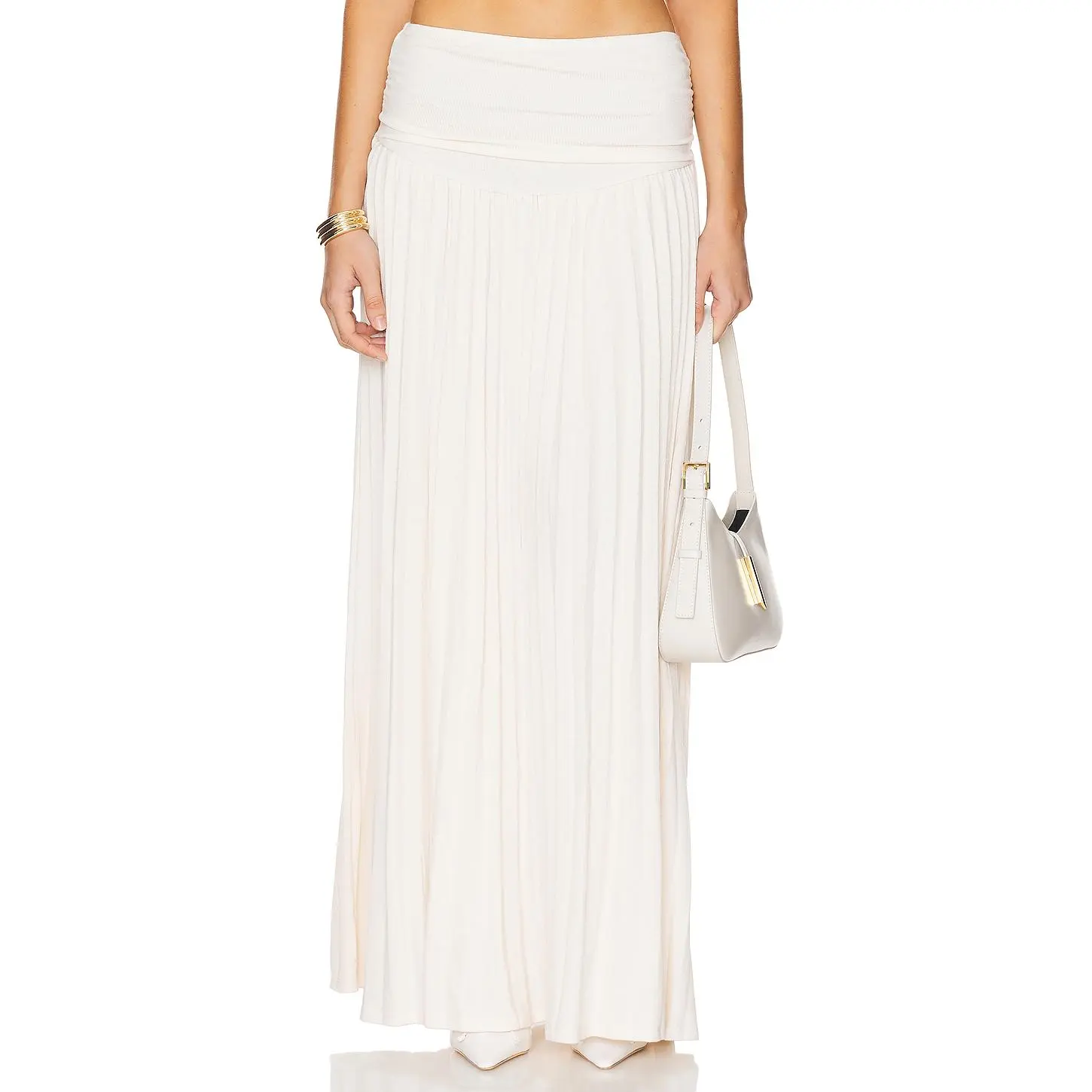 LIONESS Field Of Dreams Maxi Skirt in Ivory