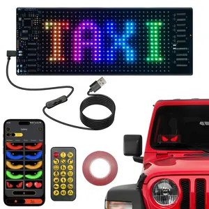 Led Matrix Panel For Advertising & Diy Use  6.81"x2.76" Small Screen Animation 5v Sign Car Business Shop Bar Party Festival Home Decor App Remote Control
