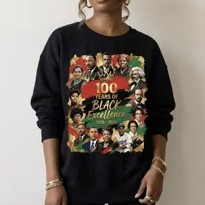 100 Years Black Excellence 1926-2026 Legacy Historicans Unisex Sweater, Black History Month Unisex Tee, Black Power Gifts