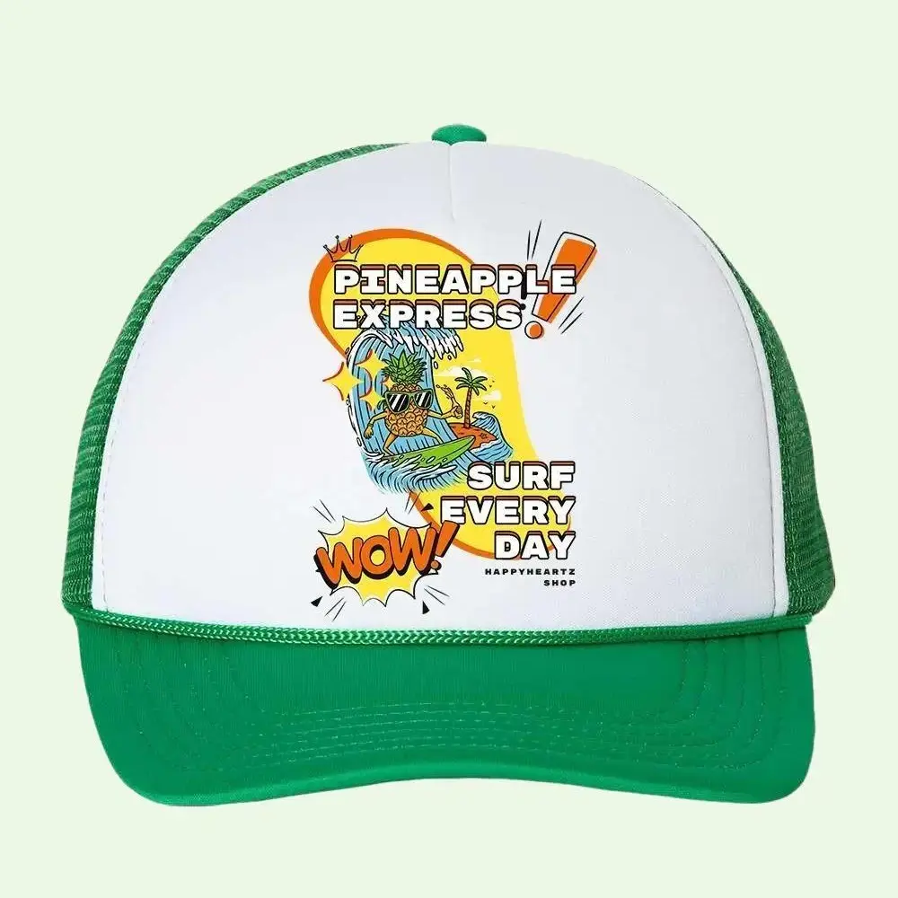 Pineapple Express Surf Trucker Hat - Surf Every Day - Surfing - Cali - California - Surf - West Coast - Wonderland - Waves