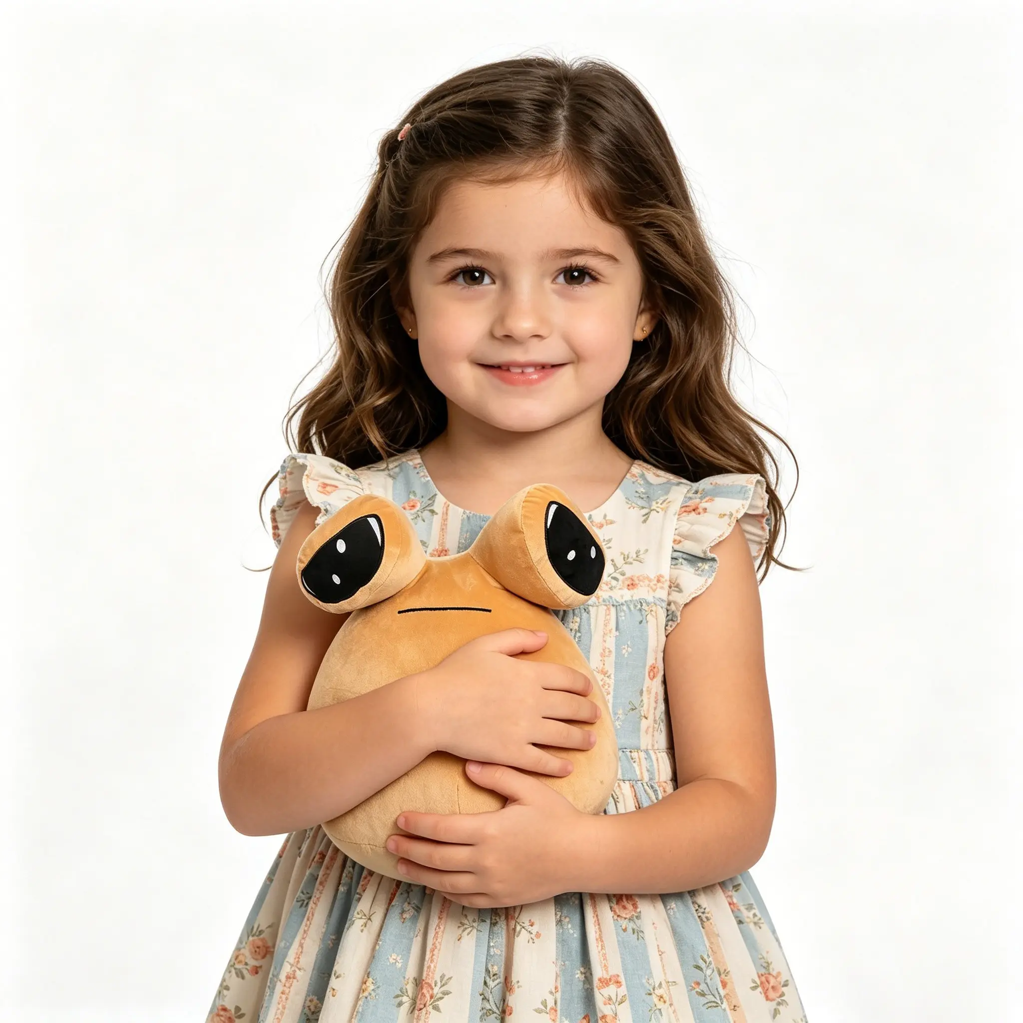 8.6 inch Pou Plush, Sad Alien Plushie Soft Adorable Huggable Stuffed Animal Doll Cuddly Doll Gift - Ideal Gift for Kids and Adults