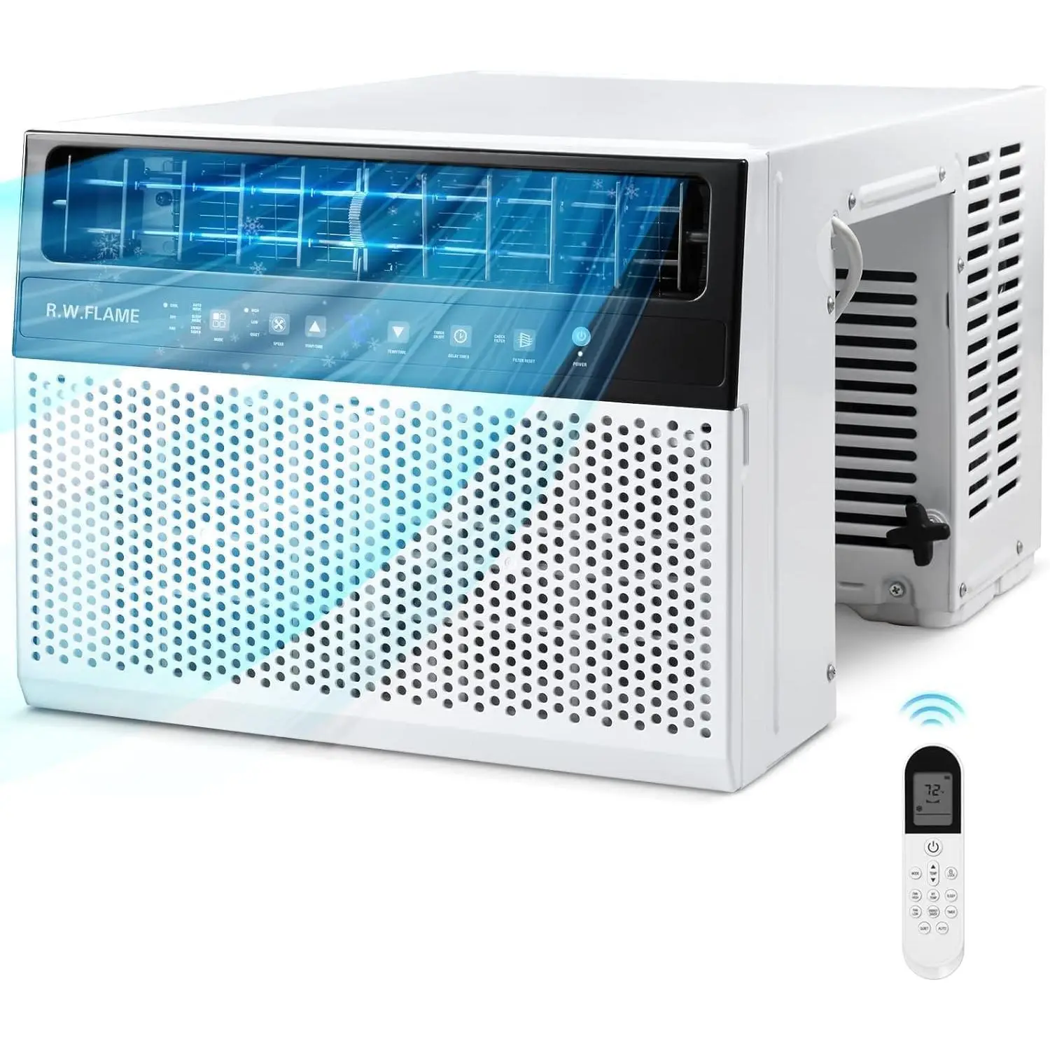 ZAFRO Window Air Conditioners, 24H Timer Energy-saving Window AC Units, Full Window View, Easy to Install, White