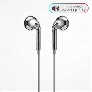 Type C Wired Earbuds with Chrome Finish, Improved Sound Quality,  Functional, Y2K Trendy Portable Electronic Audio Headphones