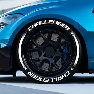 2-Piece Challenger Tire Stripe Stickers, Car Tire Decal, High-End Long Strip Wheel Covers (fit 14-22 Inch Tires), Easy Installation, Jdm Enthusiasts