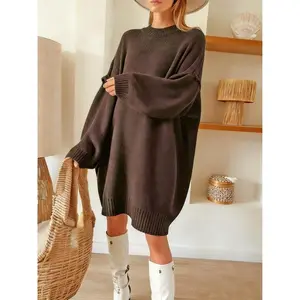 Women’s Plus Size Loose-Fit Ribbed Sweater Pullover, Casual Autumn & Winter Knitwear, Elegant Long-Sleeve Top for Everyday Wear