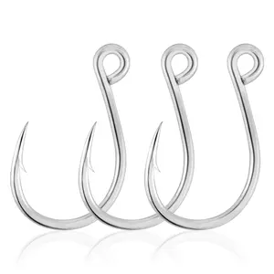 Dr.Fish 30count Single Replacement Hooks for Hard Lures Inline Fishing Hooks Baiting Hooks High Carbon Steel Freshwater and Saltwater Fishing Tackle