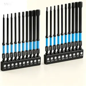 20PC Metric & SAE Impact Driver Bit Set, 1/4" Hex Shank Magnetic Tips, CNC S2 Steel Professional Grade, with Extension Bar & Storage Case for Drills and Screwdrivers
