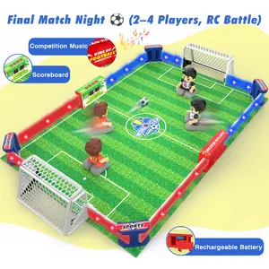 RC Soccer Table Game for Kids,1–4 Player Interactive Foosball Board Game with LED Lights,Sound Effects,Rechargeable Party Game for Family, Kids & Adults#Summervibes