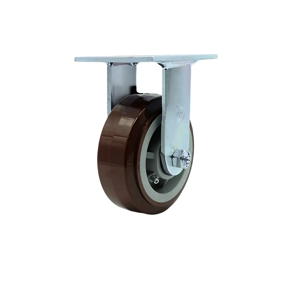 5" Heavy Duty Rigid Caster with Polyurethane Tread Wheel - 750 lbs Capacity - Service Caster Brand