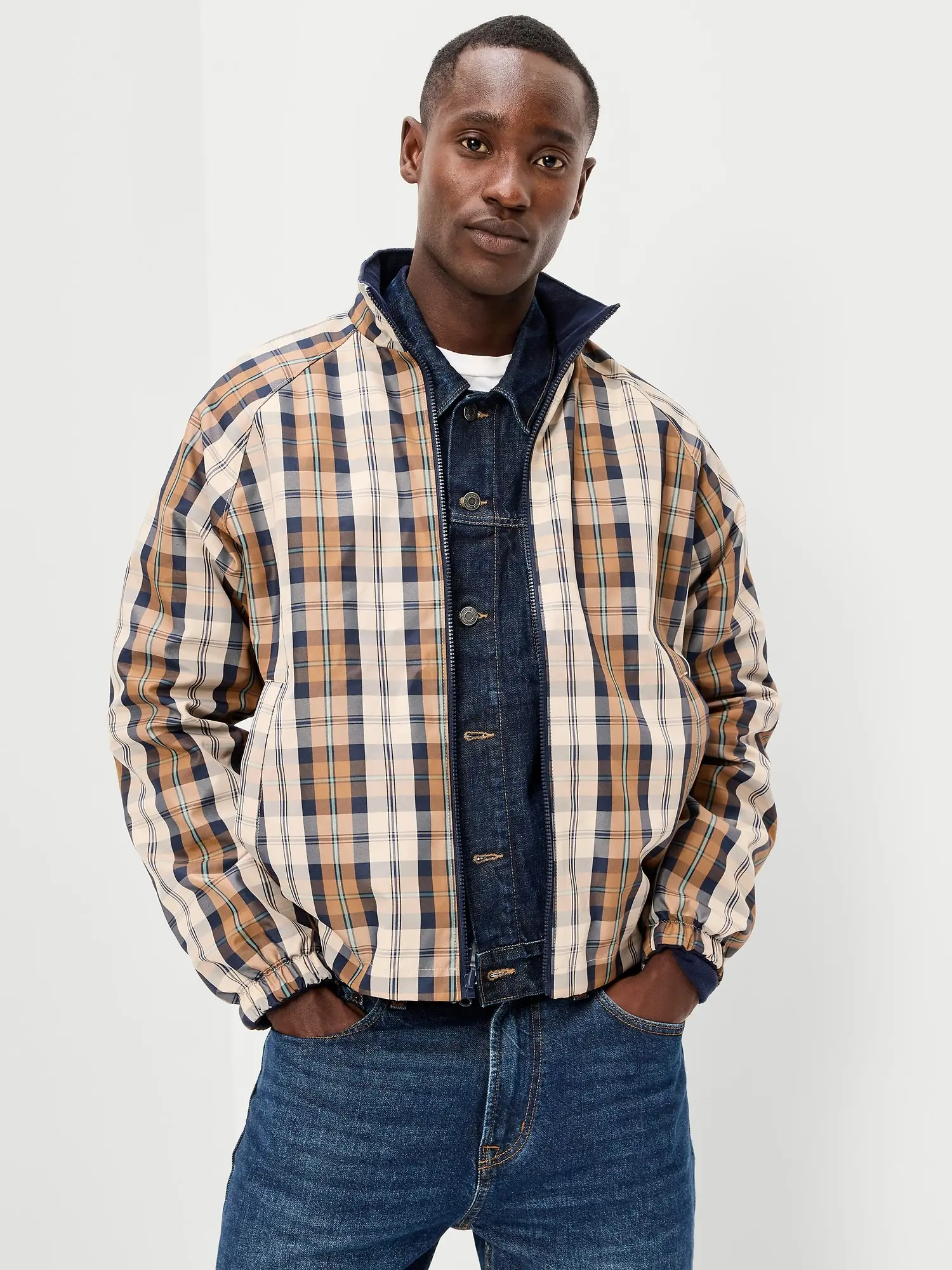 Old Navy Men's Water-Resistant Reversible Windbreaker Jacket