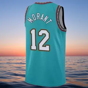 Ja Morant Men's Classic-Design Sleeveless stitched Basketball Jerseys green shirt