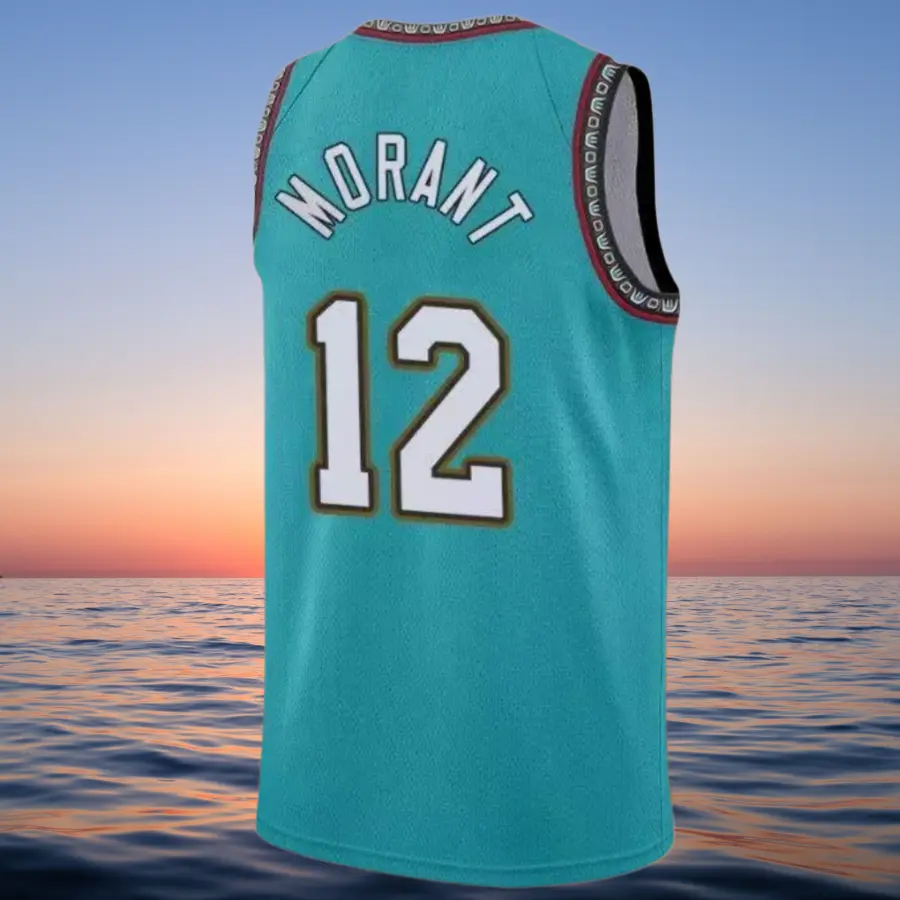 Ja Morant Men's Classic-Design Sleeveless stitched Basketball Jerseys green shirt
