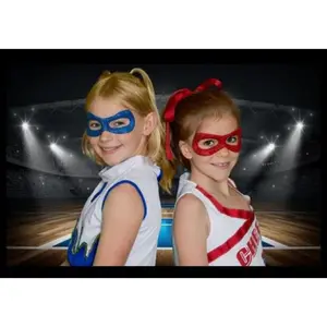 Small-Child Superhero Mask – Silicone - Reusable - Cosplay - 2 Glitter Colors