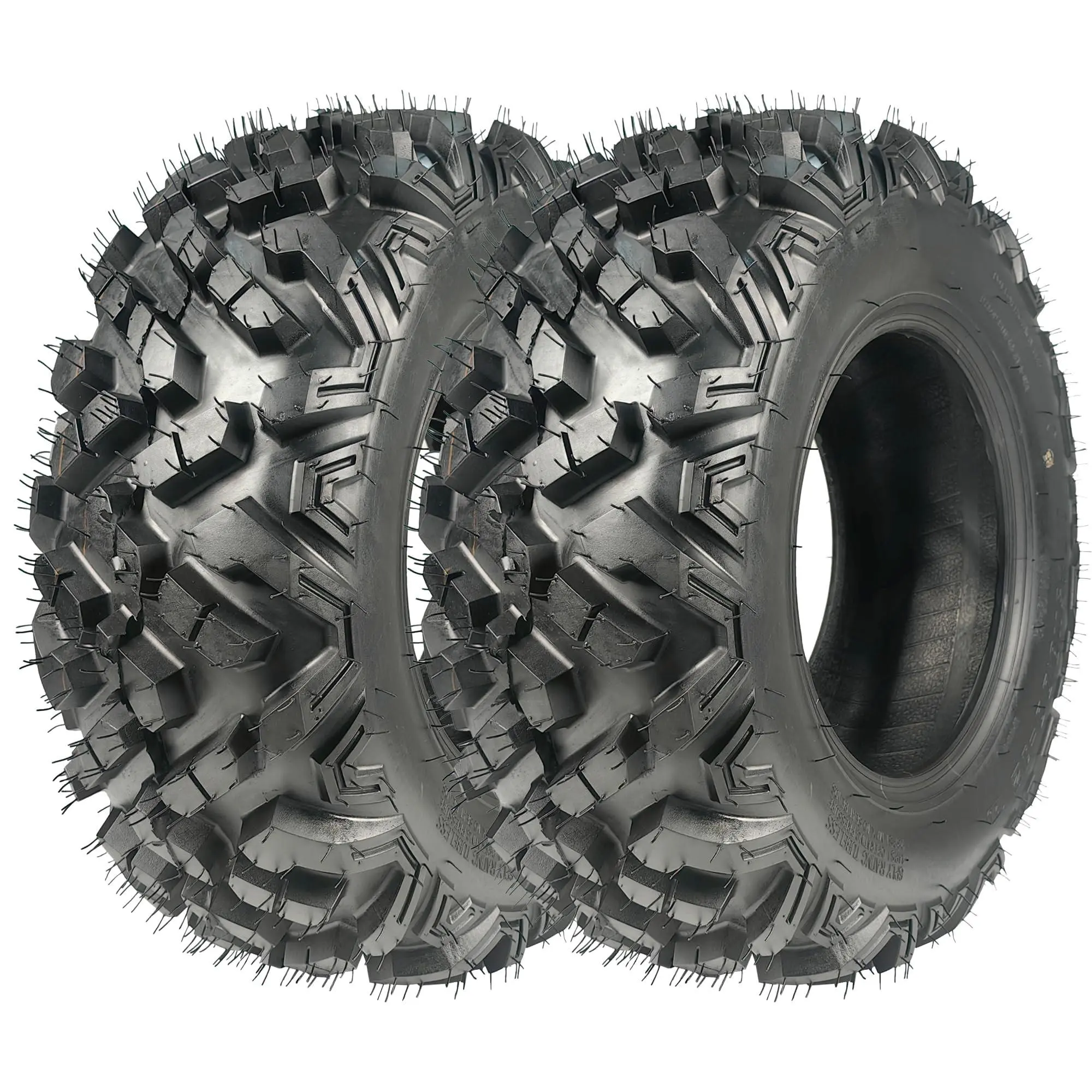 AT25x8-12 ATV Tires ATV & UTV Trail Sand Off Road Tires 25x8-12, All Terrain tires 16mm Tread Depth 25x8x12, 6 PR, Tubeless 2PCS