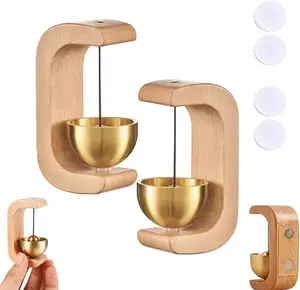 1/2/3 Packs Magnetic Hangable Entry Door Bell, Suction Door Type Solid Wood Wind Chime, Vintage Door Hangable Bell Entrance Reminder for Door Opening, Suitable for Cafe, Garden, Store, Shopkeeper & Home