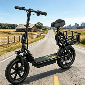 Electric Scooter for Adults – Rear Basket Included, 48V 22.5Ah Battery, 22MPH, 21-27 Miles Long Range