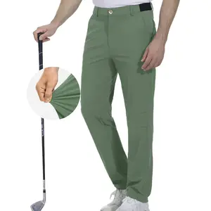 Men'S,, And Autumn Multi-Season Golf Pants, Outdoor Hiking Trousers Woven Elegant Easy Long Pants, Medium Elasticity, Mountaineering Cloth Long Pants, Contains Elastic Spandex