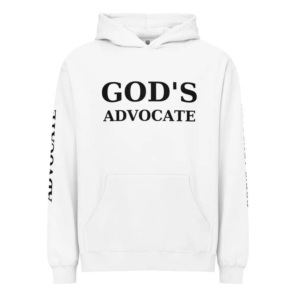 GOD'S ADVOCATE Luxury Edition Pure White Hoodie - Autumn Medium Fitted Long Sleeve Casual Minimalist Modern Streetwear