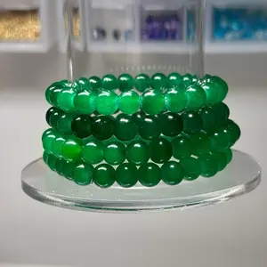 Green Glass Bead Bracelet