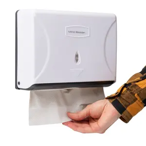 Mind Reader Paper Towel Dispenser, Tri-Fold Towel Holder, Restroom, Wall Mount, Bathroom, White EMS Mind Reader LLC