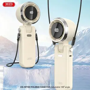 XO ice fan Portable Handheld High Speed Fan 5 gears Adjustable Levels Foldable for Summer  Travel Vacation Essentials& Outdoor Activities  cool fan, Using time: 11H (Max) , 4000mAh