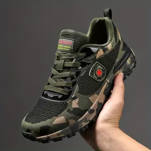 Casual Camouflage Breathable Non-Slip Sneakers for Men - Military Training Shoes for Outdoor Walking, Running & Hiking, All Seasons, Lace-Up Design Fathersdaygift