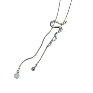 Elegant Silver Snake Pendant Necklace with Adjustable Length Designs