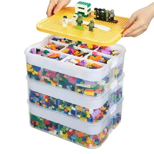 1 large particle building block storage box, super large capacity parts sorting bucket, suitable for home organization, ideal for bedrooms and game rooms, Home Organizer Storage