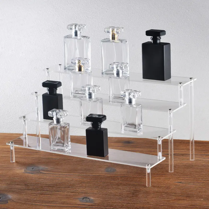 Acrylic storage rack, acrylic shelf, display stand, tiered display rack