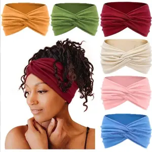 5 Packs Headbands for Women, Fashionable Sports Hairbands, Yoga Elastic Hair Bands Workout Running Full Protection Sun Hat with Face Shield